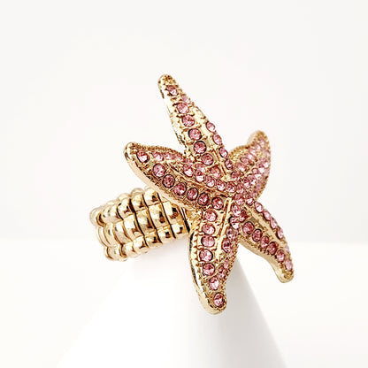 Pink Starfish Stretch Ring