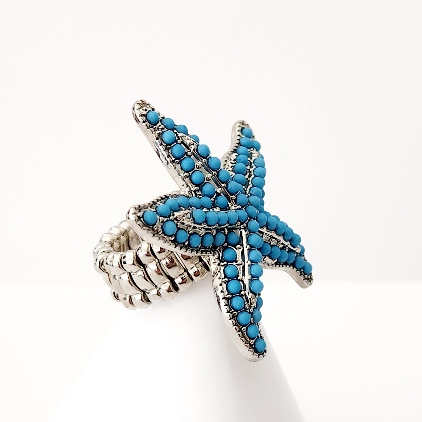 Turquoise Starfish Stretch Ring