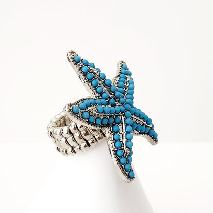 Turquoise Starfish Stretch Ring