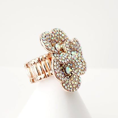 Iridescent Floral Stretch Ring