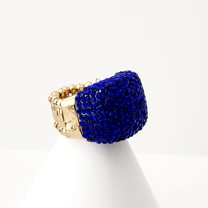 Royal Blue Crystal Stretch Ring