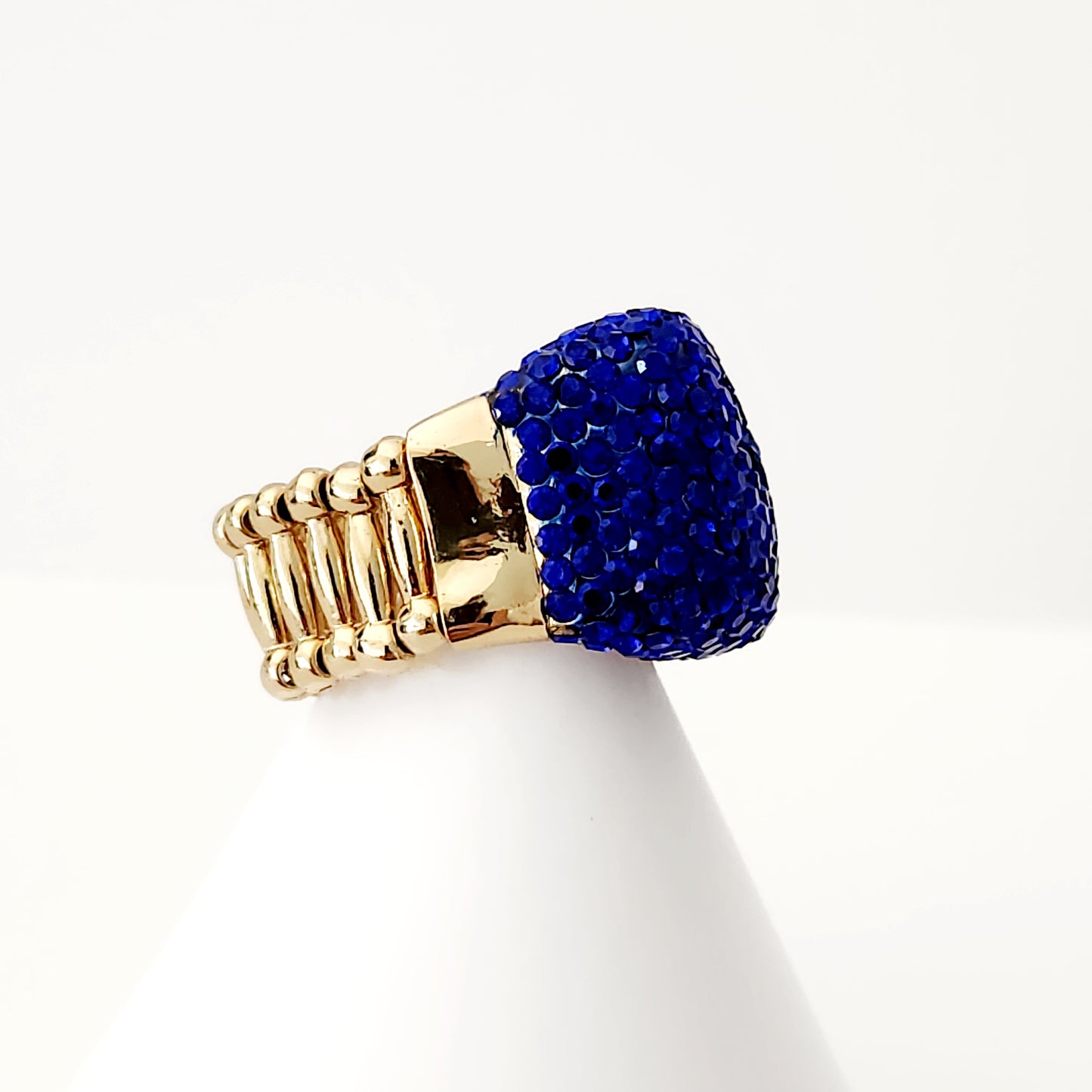 Royal Blue Crystal Stretch Ring