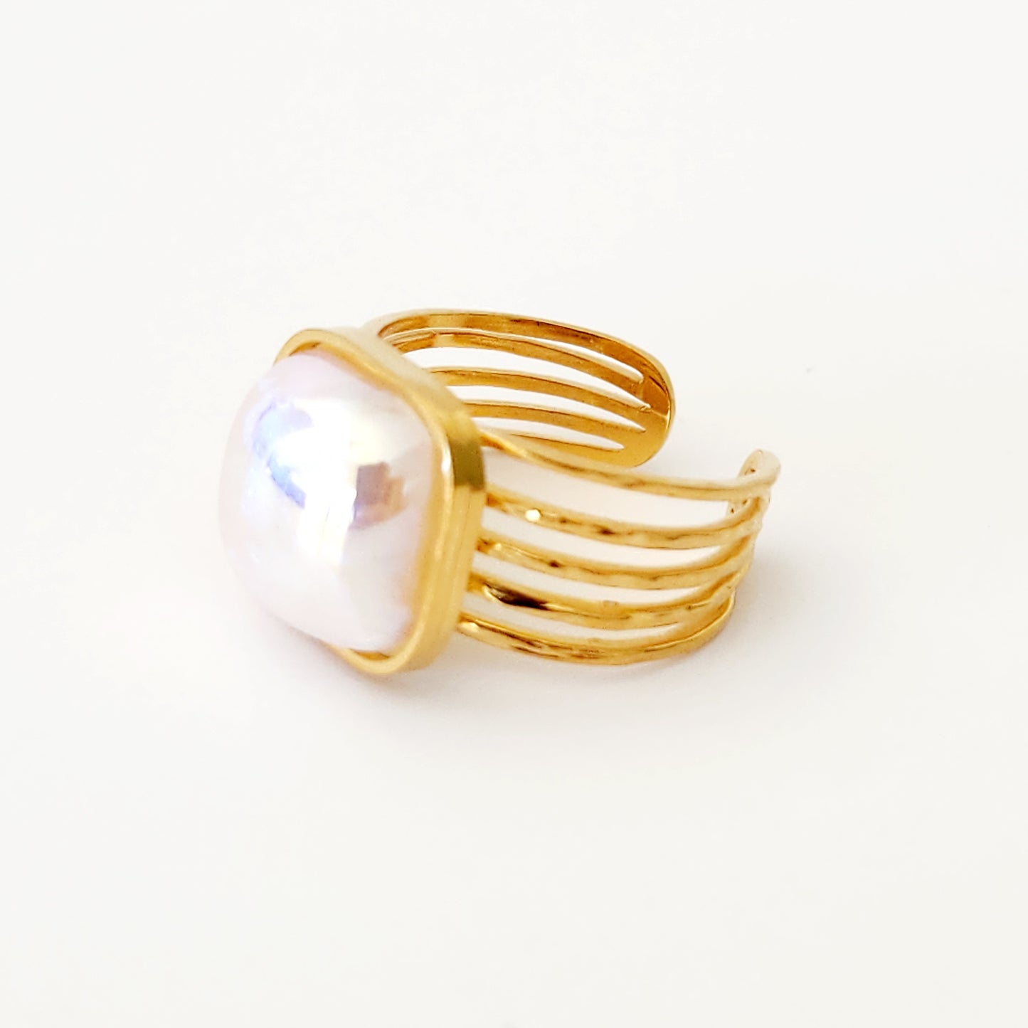 Classic Pearl Cuff Ring