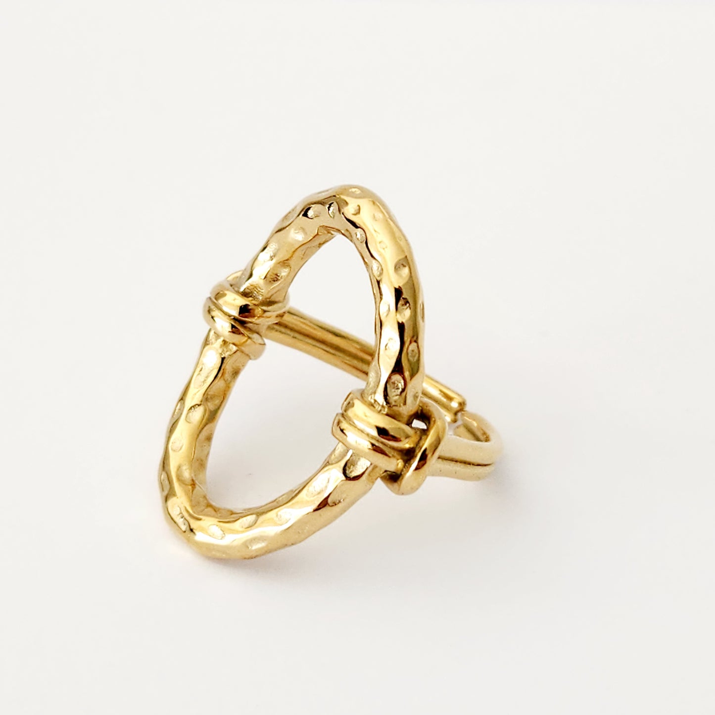 Hammered Knot Ring (Gold)