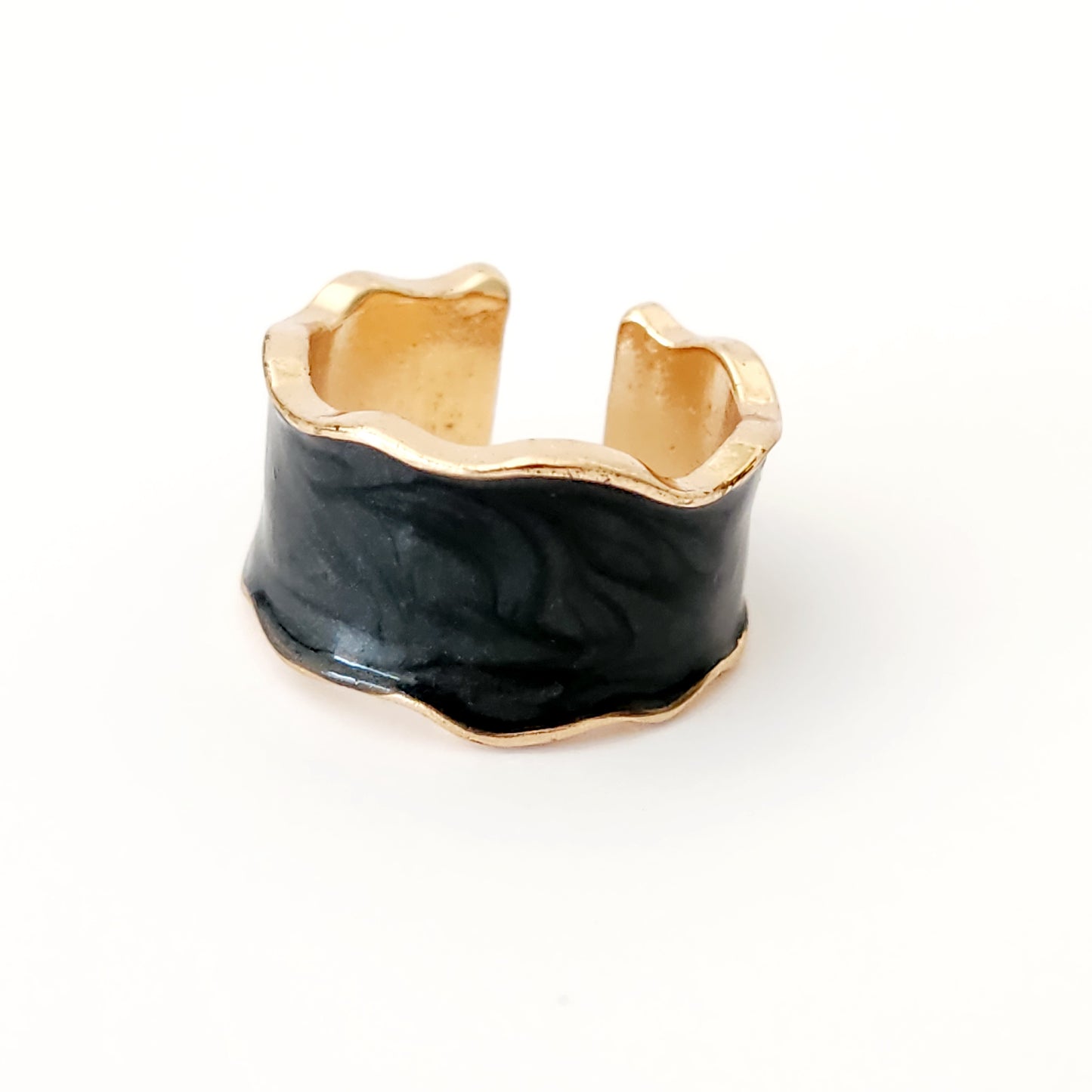 Black Resin Band Ring