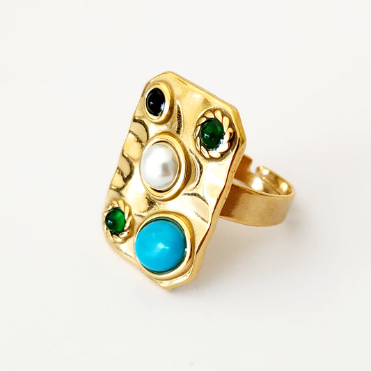 Multistone Glam Ring