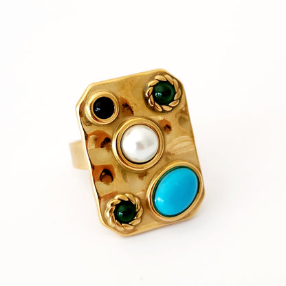 Multistone Glam Ring