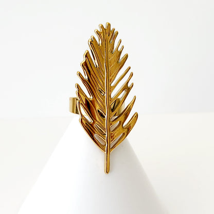 Golden Leaf Ring