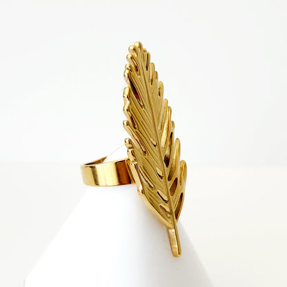 Golden Leaf Ring