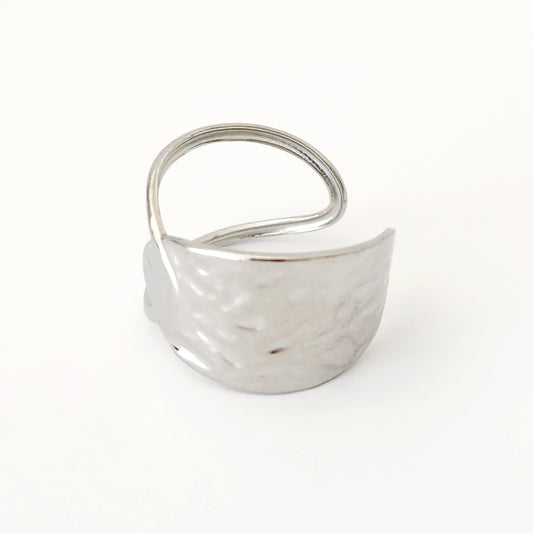 Hammered Silver Open Ring