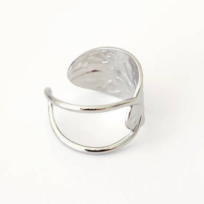 Hammered Silver Open Ring