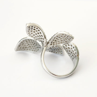 Pave Petal Ring