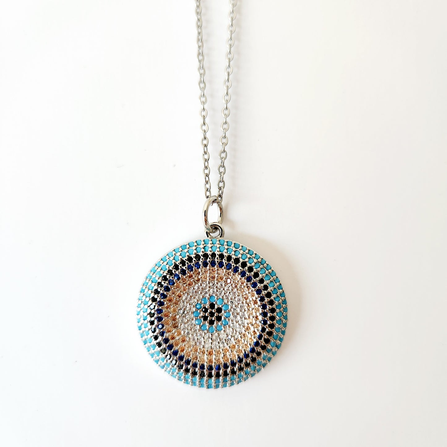 Dazzling Evil Eye Pendant Necklace