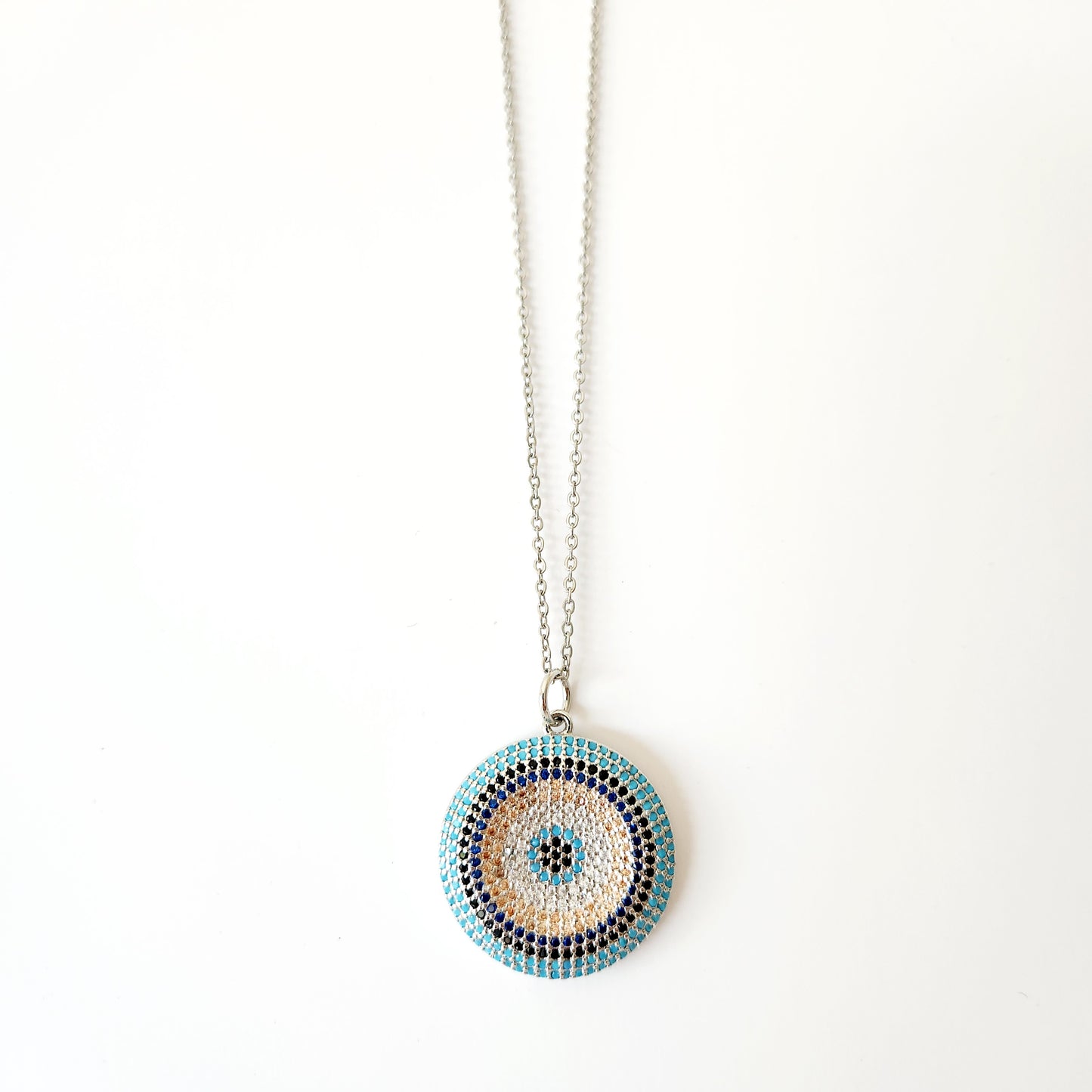 Dazzling Evil Eye Pendant Necklace