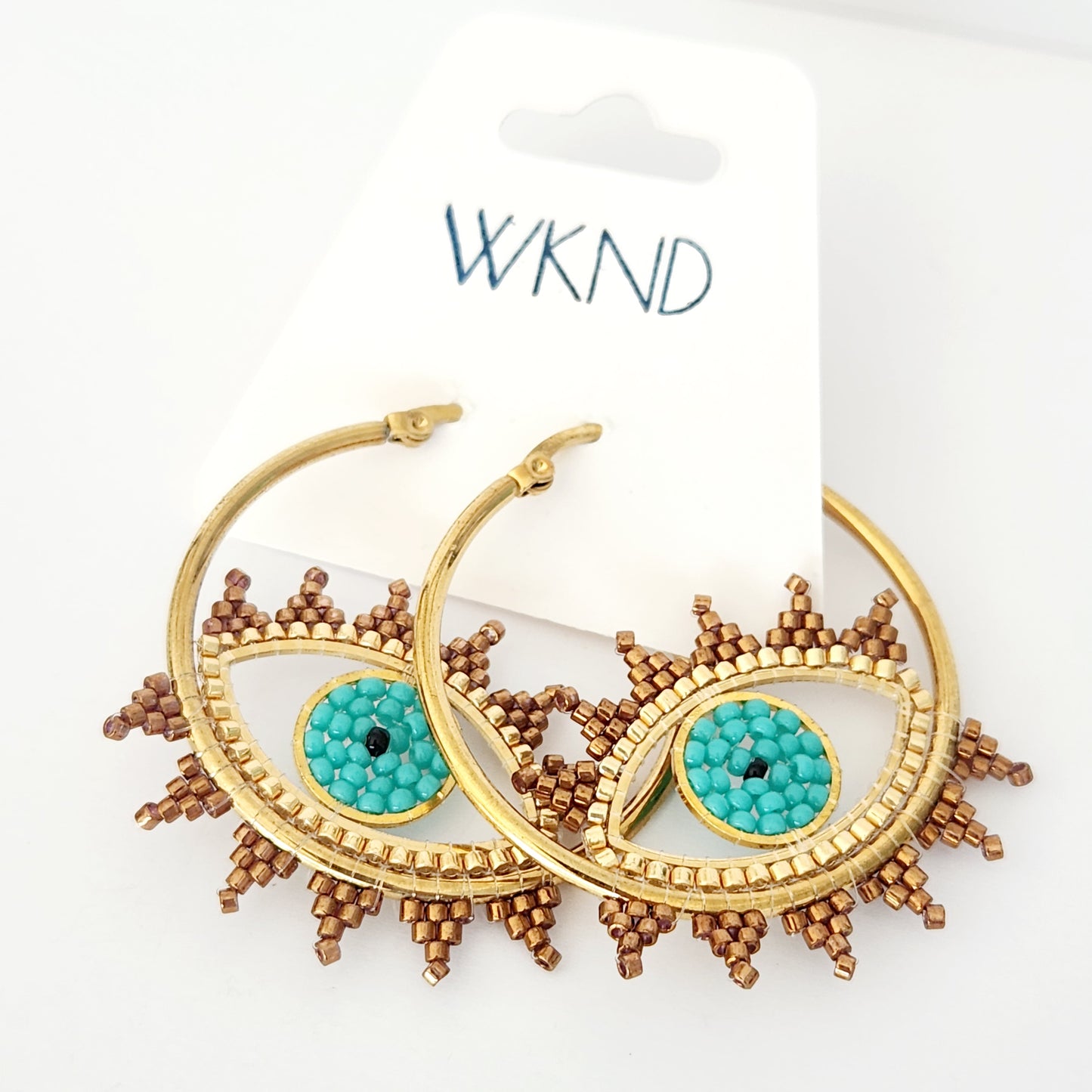 Radiant Eye Hoop Earrings