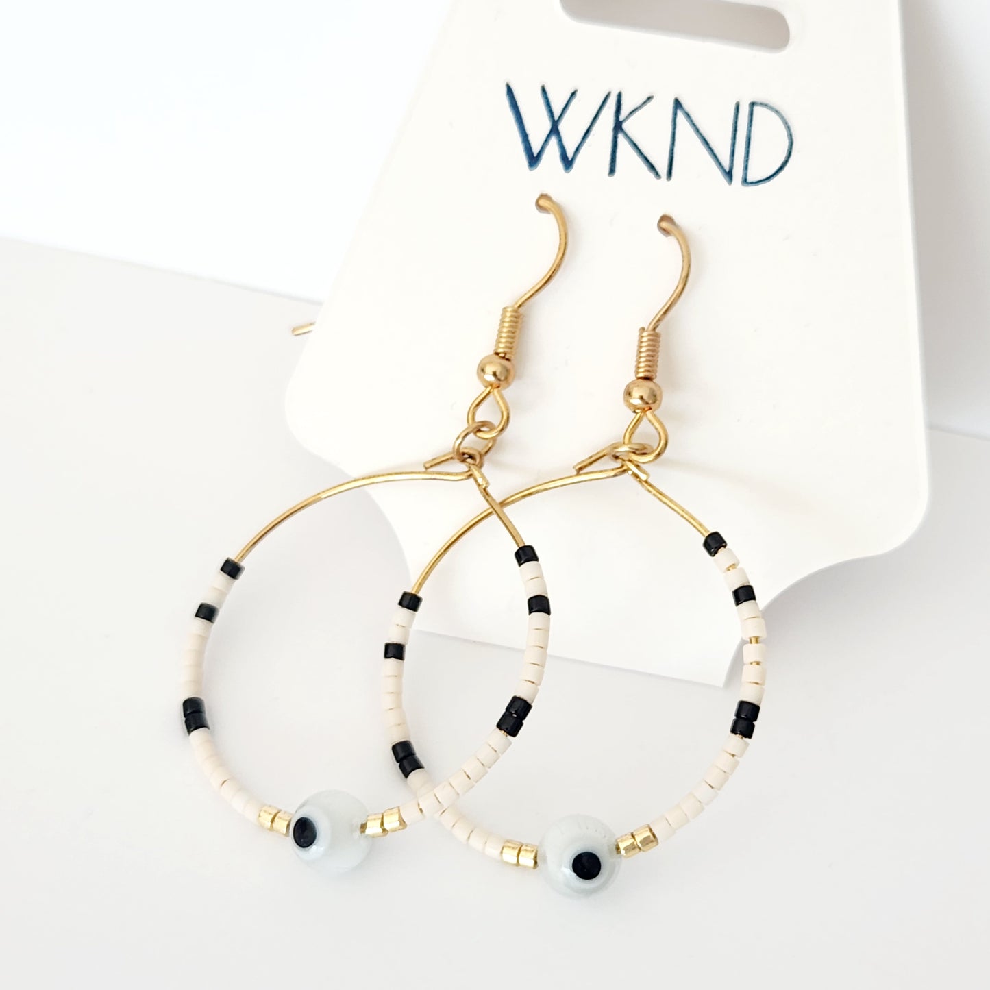 Minimalist Evil Eye Hoops