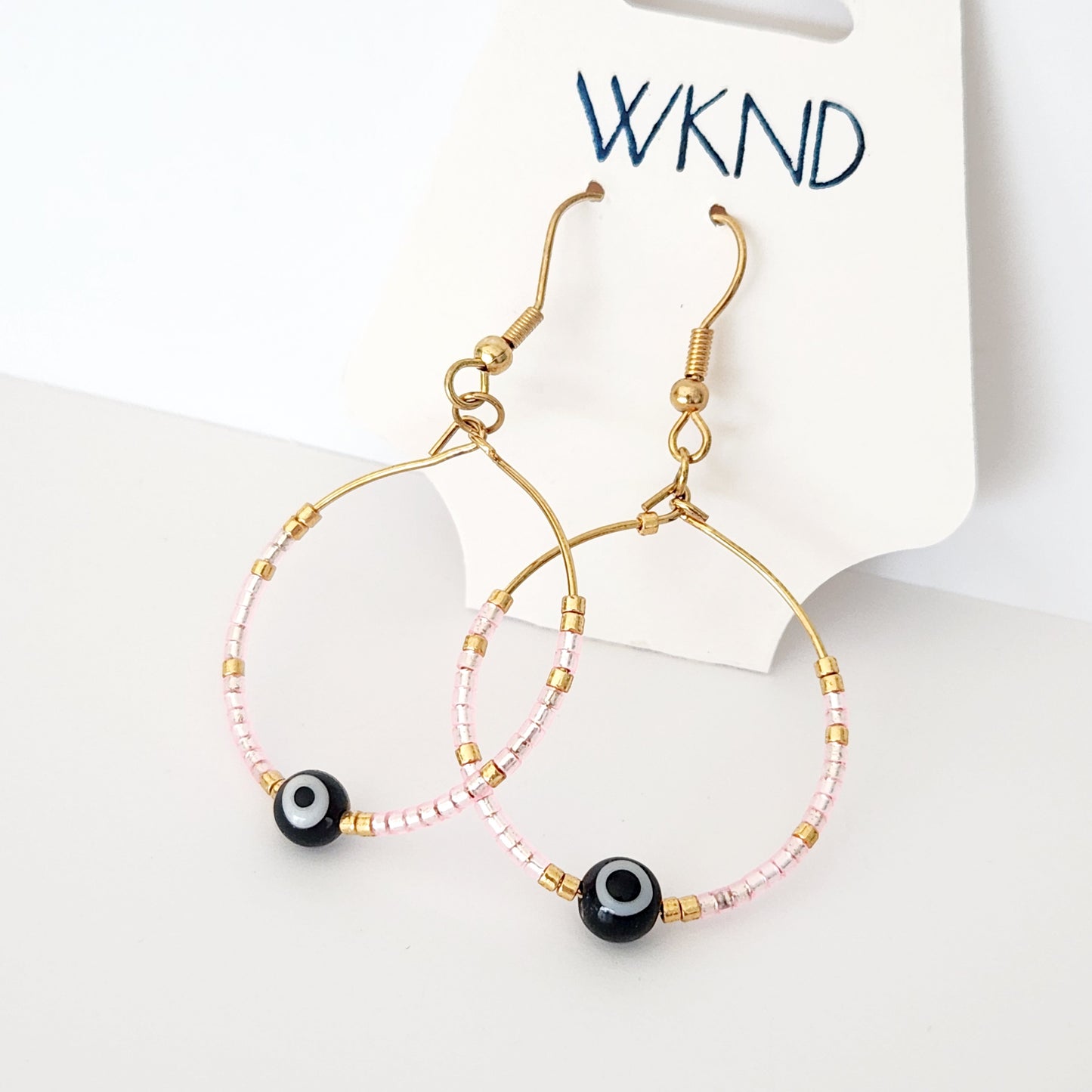 Minimalist Evil Eye Hoops