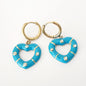 Heart Charm Hoops