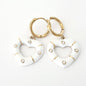 Heart Charm Hoops