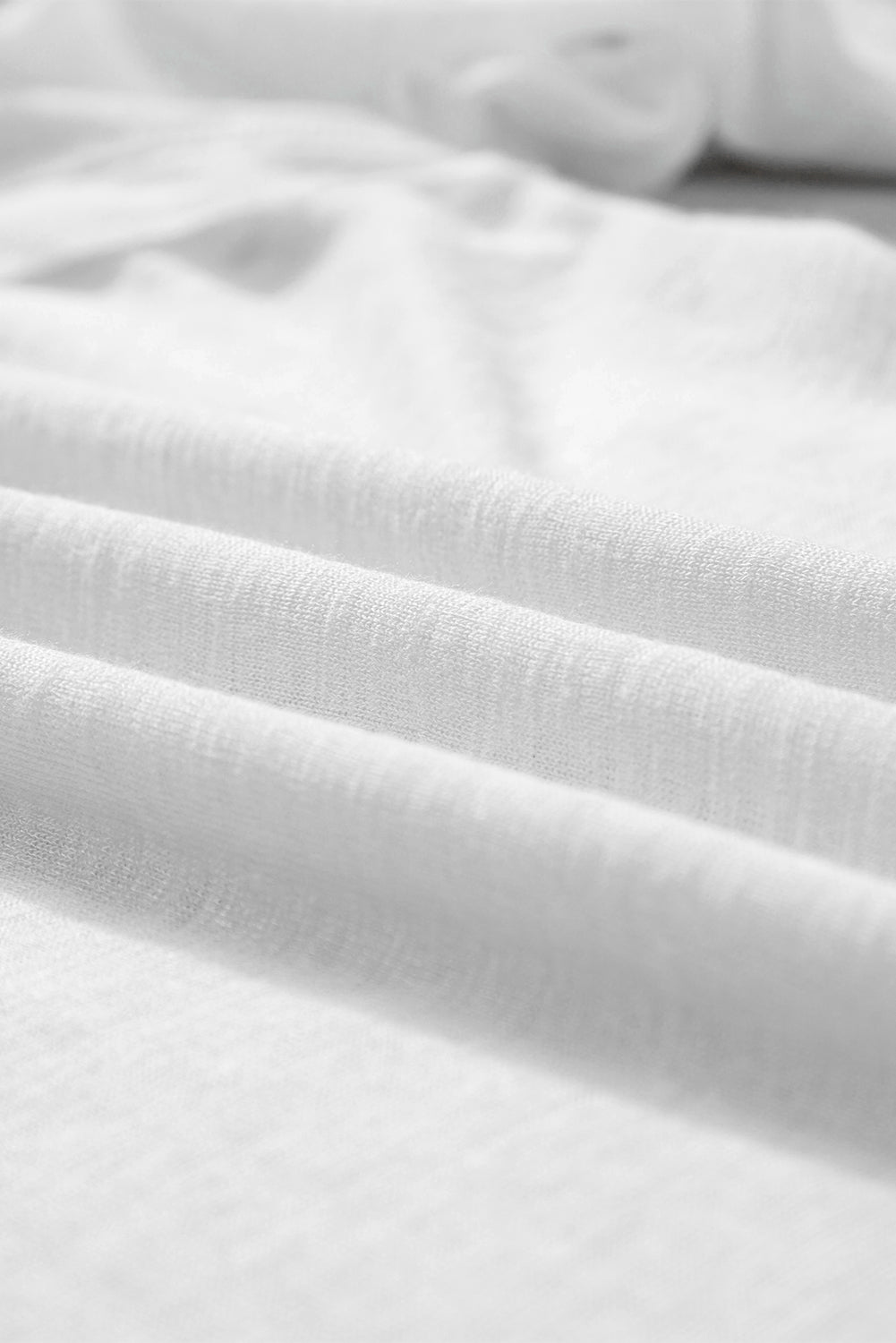 White Exposed Seam Detail Loose T-shirt